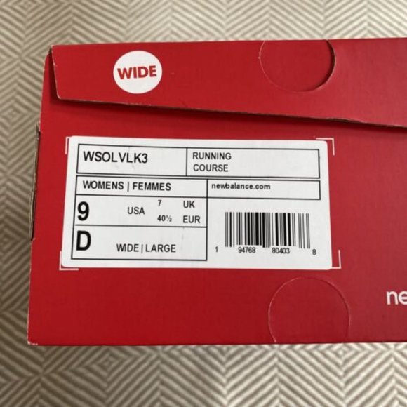 New Balance Running Shoes 9 WIDE Black Training Sneakers Solvi v3 WSOLVLK3 - Picture 2 of 12